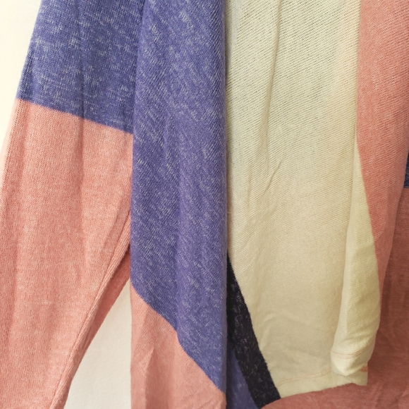 Bobeau Open Front Cardigan Sweater Hi Lo Pink Purple Women's Size Large NWT - Picture 7 of 13